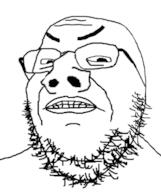 angry clenched_teeth closed_mouth glasses lips soyjak stubble variant:gapejak wrinkles // 533x637 // 78.6KB