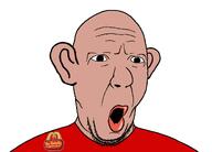 amerimutt angry bald beard bedrockmutt big_ears brown_skin clothes double_chin ear flintstones lips mcdonalds mutt mutt_lips no_eyebrows open_mouth red_lips red_shirt rocdonalds soyjak stubble surprised tan_skin the_flintstones the_flintstones_(1994) tshirt variant:slatejak // 1250x900 // 139.0KB