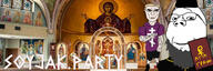 chirho christian_cross christian_identity christianity eastern_orthodox greek_text irl_background meta:banner meta:tagme orthodox orthodox_church orthodox_cross orthodox_priest purple_shirt soyjak_party subvariant:muscular_chud subvariant:unbotheredchud variant:chudjak variant:gapejak // 600x200 // 72.0KB