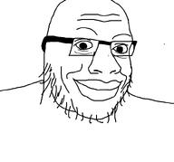 bald beard big_lips glasses nigger smile soyjak template variant:unknown wrinkles // 797x742 // 18.7KB