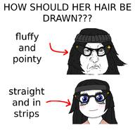 angry comparison hair punisher_face text variant:soytan // 1080x1038 // 96.0KB