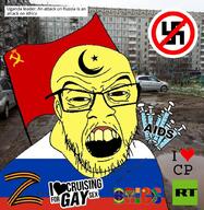 aids angry asian brazil brics building car child_sexual_abuse_material china communism country crescent ear faggot flag flag:brazil flag:china flag:india flag:russia flag:south_africa flag:soviet_union glasses hammer_and_sickle i_love india irl_background islam open_mouth ribbon_of_saint_george russia russia_today small_eyes south_africa soviet_union soyjak star stubble swastika syringe text variant:feraljak yellow_skin yellow_teeth z_(russian_symbol) // 999x1024 // 204.0KB