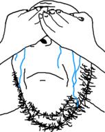 crying glasses hand soyjak stubble variant:gapejak // 475x595 // 68.5KB