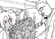 airplane blush bouquet femjanny flowers glasses hair janny love rose smile variant:chudjak // 575x407 // 45.3KB