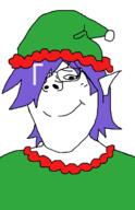 covered_eyes elf elf_hat femjak happy pooner purple_hair terry_crews(namefag) variant:gapejak // 870x1345 // 30.1KB