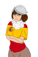 arm ass breasts closed_mouth clothes conquistador crossed_arms eyebrows female flag:spain full_body glasses hair hand leg looking_at_you meta:namefags nose series:foidjaks smile spain spanish_chud_(namefag) subvariant:soygirl transparent_background variant:soyak // 1529x2300 // 309.9KB