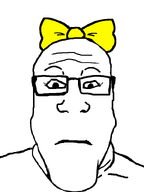 bowtie closed_mouth eyelashes glasses looking_at_you neutral subvariant:neutralplier variant:markiplier_soyjak white_background // 600x800 // 78.1KB