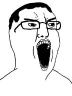 close-set_eyes glasses hair open_mouth subvariant:yellcel template variant:chudjak white_skin // 480x640 // 9.0KB