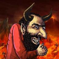 beard big_nose burning clothes demon devil_horns grin happy happy_merchant hell horn jewish_nose judaism kike kike_nose meta:not_oc nas:merchant rubbing_hands satan smile // 600x600 // 401.4KB