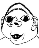 deformed ear hair open_mouth smile soyjak variant:ishish_soyak_ears // 598x724 // 17.8KB