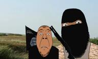 balaclava black_shirt brown_skin camoflague execution flag:isis iraq iraqi irl_background isis islam islamic_state jihad marpat meta:tagme nasheed no_mouth shotgun variant:bernd variant:cobson video worried // 798x480, 170s // 13.0MB