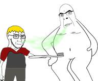 2soyjaks angry bald burp fat giving happy nate open_mouth stinky subvariant:kisson toothbrush variant:cobson variant:soyak // 2067x1722 // 452.4KB