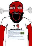 angry august august_22 auto_generated balding beard clothes glasses head_steam i_heart looking_at_you open_mouth red_skin series:on_this_day soyjak subvariant:science_lover text tshirt variant:markiplier_soyjak white_background wikipedia // 1440x2096 // 642.4KB