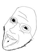 glasses open_mouth smile soyjak stubble teeth tongue tongue_piercing variant:unknown // 1440x2160 // 11.9MB