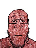 closed_mouth glasses meat neutral soyjak stubble subvariant:neutralplier variant:markiplier_soyjak // 600x800 // 412.2KB