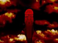 calm closed_eyes closed_mouth cloud glasses irl_background music neutral red sky soyjak stretched_chin stubble variant:markiplier_soyjak video // 640x480, 21.9s // 2.4MB