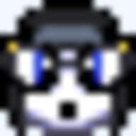 beanie blue_eyes blush glasses hair low_resolution pixel_art variant:soytan // 16x16 // 444