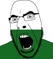 angry flag flag:saxony germany glasses hair open_mouth saxony soyjak stubble variant:cobson // 721x789 // 19.1KB