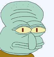 amphibian animal big_nose brown_shirt brown_skin cartoon eye frog lips looking_at_you meta:nas nas:pepe nickelodeon nose pepe_the_frog red_eyes spongebob_squarepants squid squidward squidward_tentacles stare wrinkles yellow_sclera // 832x889 // 16.9KB