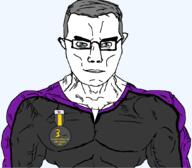 award buff clothes glasses grey_hair james muscles soyjak_wiki subvariant:muscular_chud variant:chudjak wiki // 1061x930 // 89.0KB