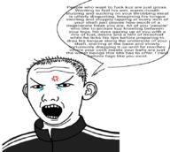 angry crying ear kuz open_mouth speech_bubble text variant:kuzjak // 858x769 // 160.0KB