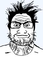 angry closed_mouth distorted glasses hair soyjak stubble subvariant:dr_soystein template transparent_background variant:markiplier_soyjak // 463x617 // 34.8KB