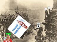 4chan 4soyjaks anime blood bloodshot_eyes clenched_teeth cracked_teeth flag hair holding_object kolyma nosebleed red_eyes soviet_union subvariant:feralrage variant:a24_slowburn_soyjak variant:feraljak variant:soyak yotsoyba // 3072x2304 // 7.0MB