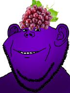 clothes ear food foodjak fruit gradient grape hat purple_skin series:fruiterz! smile soyjak stubble variant:impish_soyak_ears // 574x768 // 338.3KB