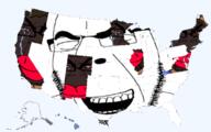 angry black_skin blackface bloodshot_eyes brown_hair closed_eyes closed_mouth clothes discord distorted glasses hair hanging laughing lips map nigger open_mouth red_lips rope series:2024_presidental_election soyjak stubble subvariant:seethejak suicide teeth trend:jartycuck trend:slopjak united_states variant:bernd variant:cobson // 800x500 // 212.2KB
