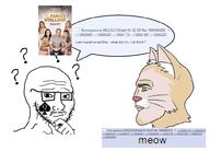 4chan animal cat closed_mouth glasses nordic_chad paramount queen_of_spades question_mark soyjak speech_bubble stubble sylvester_stallone the_family_stallone tv_(4chan) variant:soyak // 1000x720 // 312.1KB