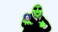 big_lips central_intelligence_agency double_chin eyebrows fat glasses glowie hand head obese showing_something stubble sunglasses surprised sweating sweaty transparent_background variant:nopejeet wrinkles // 1703x954 // 133.2KB