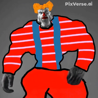 animated balloon clothes clown meta:ai_generated meta:not_oc nas:gigachad orange_hair snca space_station_13 subnas:terachad text // 576x640 // 6.2MB