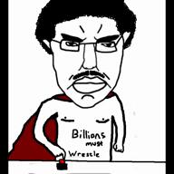 billions_must millions_must_die music mustache text variant:chudjak video white_background wrestling // 1080x1080, 281.3s // 16.6MB