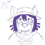 artist:mazepa drawing fur furry glasses jimbo_(namefag) meta:Not_OC niko_(oneshot) obsessed_faggot redraw smile subvariant:trannyfur tranny_artstyle variant:bernd // 1280x1280 // 491.6KB