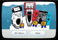 3soyjaks award glasses homebrew nintendo nintendo_3ds nintendo_switch nintendo_wii nintendo_wii_u open_mouth soyjak stretched_mouth stubble trend:soyjak_trio variant:gapejak variant:markiplier_soyjak variant:tony_soprano_soyjak video_game wii // 1656x1127 // 1007.3KB
