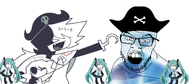 blue_skin captain_gem diamond fpe fundamental_paper_education gem_skin glasses le_qa_dance open_mouth pirate pirate_hat skull variant:cobson variant:feraljak white_teeth zip // 2967x1301 // 979.5KB