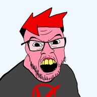 eat faggot germany glasses goth hair marik_roeder real_person soyjak the_bugs variant:feraljak youtube // 1280x1280 // 234.5KB