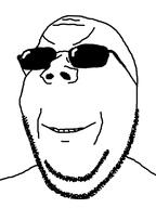 glasses smile soyjak stubble subvariant:wholesome_soyjak sunglasses variant:gapejak // 600x800 // 57.4KB