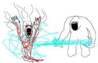 bald blood burning glasses imminent_death lightning open_mouth quake shambler stubble variant:soyak // 708x453 // 49.0KB