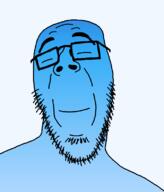 blue_skin calm closed_eyes closed_mouth glasses looking_at_you soyjak stubble teeth transparent_background variant:jazzson // 675x789 // 16.4KB