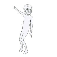 animated bald closed_mouth dance fortnite full_body glasses looking_to_the_right smile smirk smug soyjak stubble subvariant:soyak_(smug) transparent_background variant:soyak // 600x627 // 222.0KB