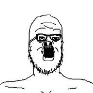 alternate glasses oekaki open_mouth redraw small_face soyjak stubble variant:a24_slowburn_soyjak // 255x255 // 2.7KB