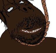 ack anhero brown_skin brown_troonjak dead distorted glasses hair hanging mustache proto-slopjak rope smile soyjak stubble subvariant:scholar suicide tvrkaryan variant:gapejak // 768x719 // 234.6KB