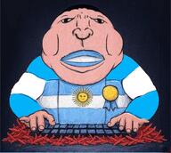 argentina argentinian award distorted flag:argentina hand keyboard meta:ai_generated meximutt subvariant:meximutt_front2 sun typing variant:meximutt // 959x857 // 92.5KB