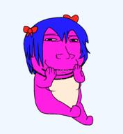 animated arm blue_hair bow bury_pink_gril ext=gif foot glasses hair hand janny leg mist pink_skin smile soyjak stubble subvariant:massjak variant:gapejak // 981x1066 // 34.2KB