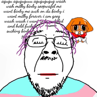 agugu animated ext=gif happy looking_at_you mymy_(ongezellig) ongezellig purple_hair smile text tranny troon variant:bernd // 640x792 // 2.6MB