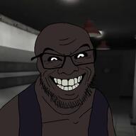 black_sclera glasses old scary scp-106 scp_containment_breach scp_foundation smile stubble subvariant:feralgrin variant:feraljak // 1024x1024 // 74.5KB