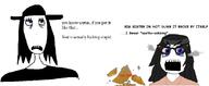 anger_mark angry black_shirt blue_eyes broken clothes hair hat neck open_mouth seethe variant:soytan variant:soytan's_sister variant:unknown // 826x339 // 47.6KB