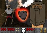 artist:greenfag doom doomguy fire revenant skeleton subvariant:pol_face variant:chudjak variant:impish_soyak_ears variant:markiplier_soyjak variant:reaction_soyjak // 2815x2000 // 831.4KB