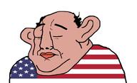 amerimutt balding brown_skin closed_eyes closed_mouth country ear fat flag nas:amerimutt sad soyjak subvariant:chudjak_amerimutt united_states variant:chudjak // 1127x685 // 54.5KB